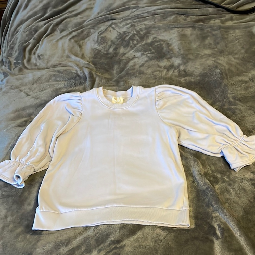 NATION LTD Puff Sleeve Sweatshirt